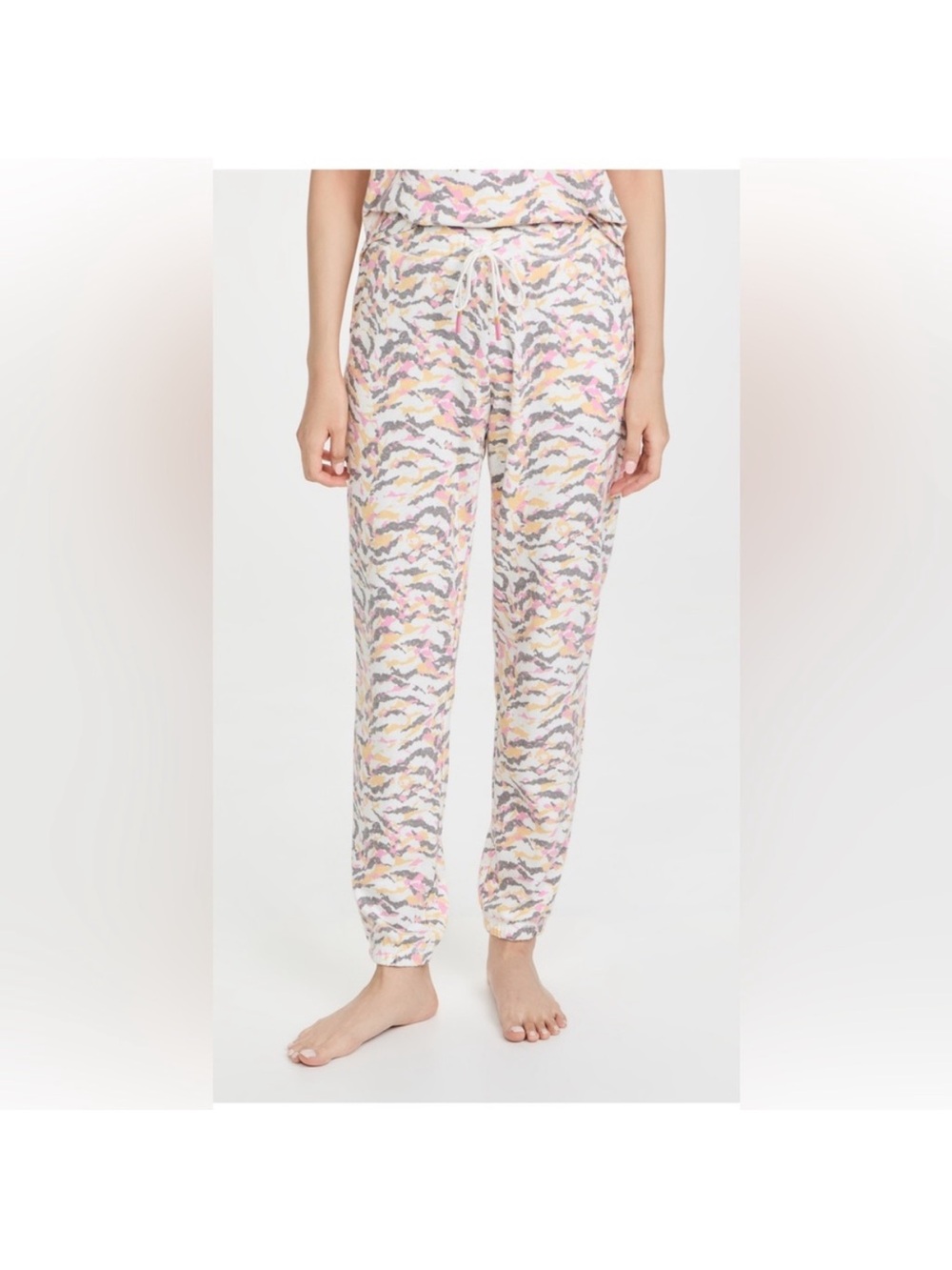 PJ Salvage Pastel Tiger-Stripe Jogger Pants